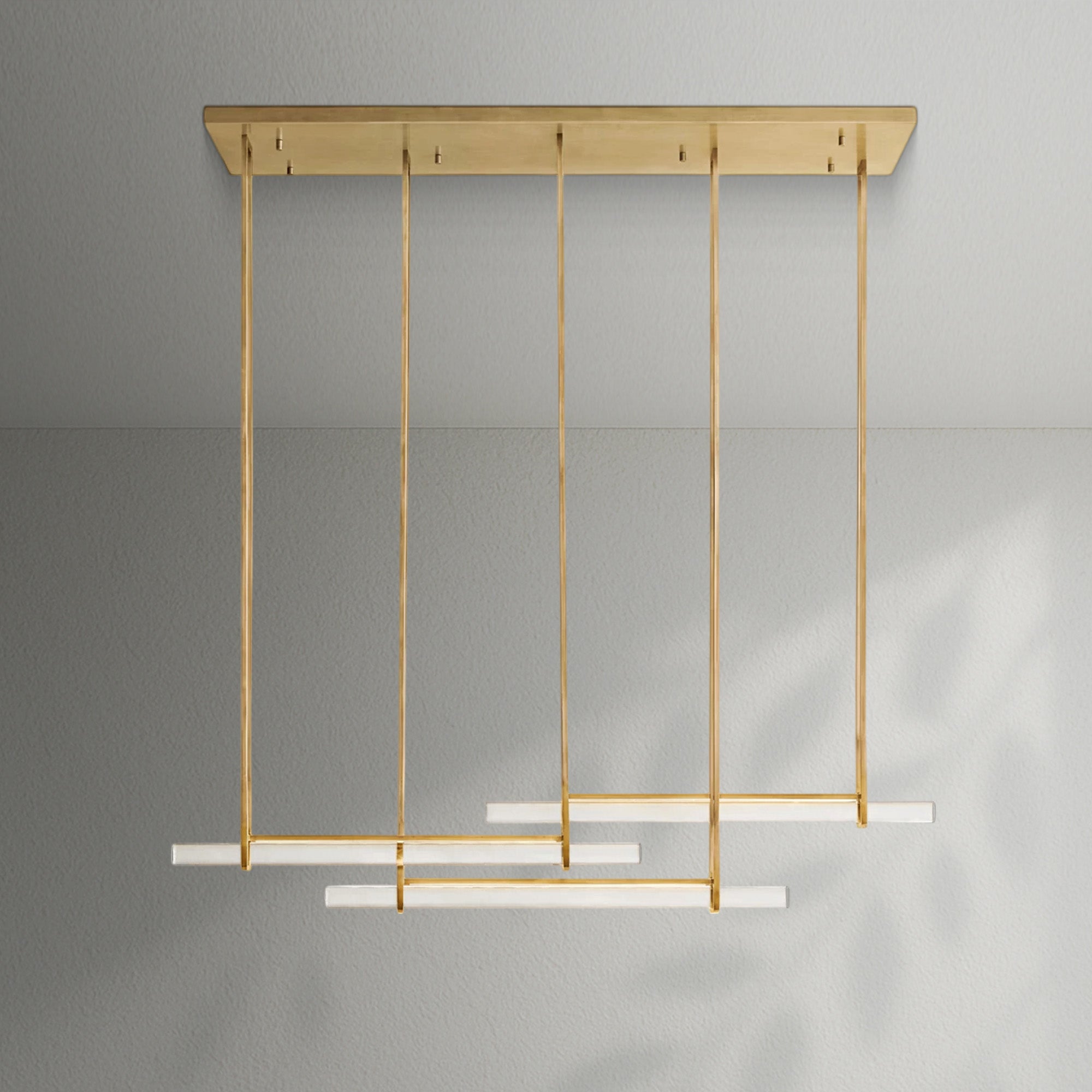 Aedubon Crystal Triple Bar Linear Chandelier