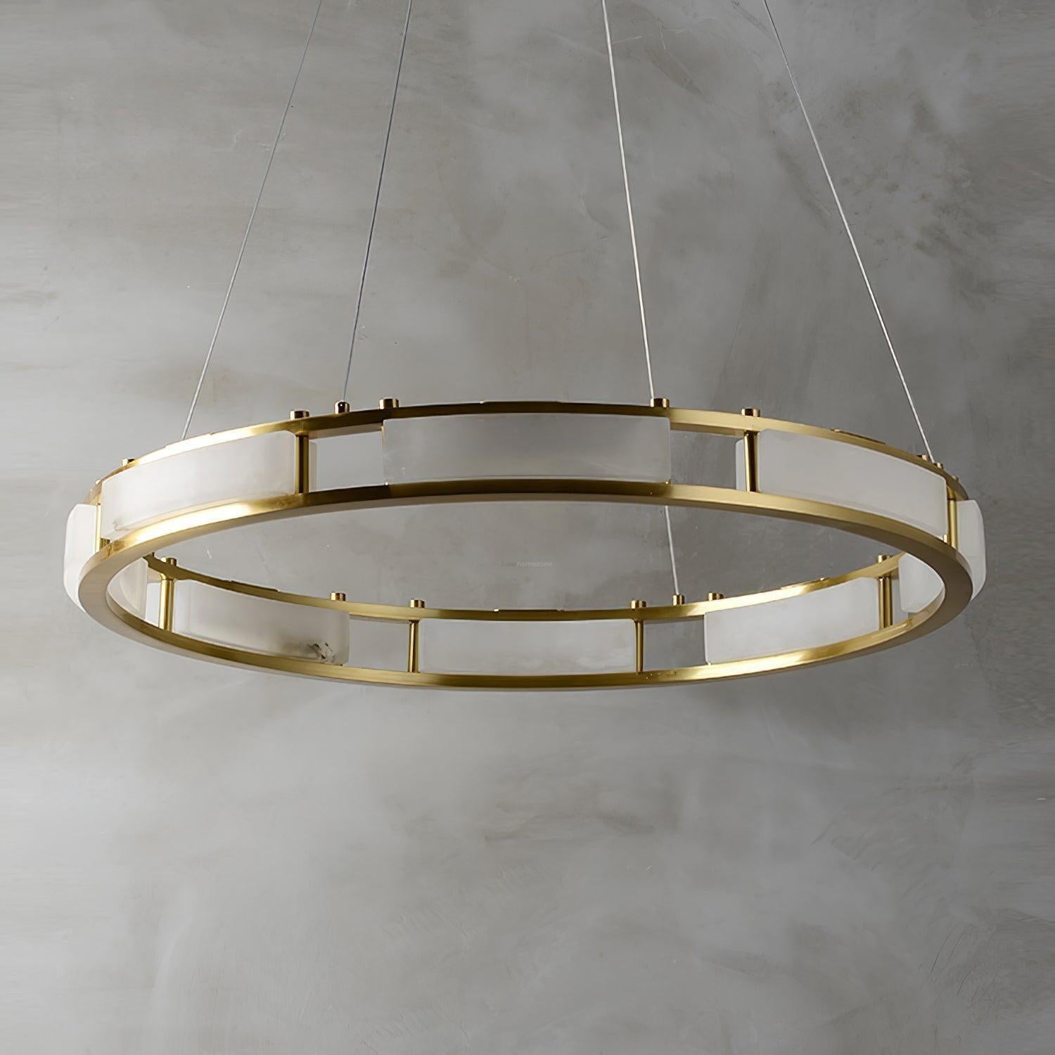 Qatar Alabaster Round Chandelier