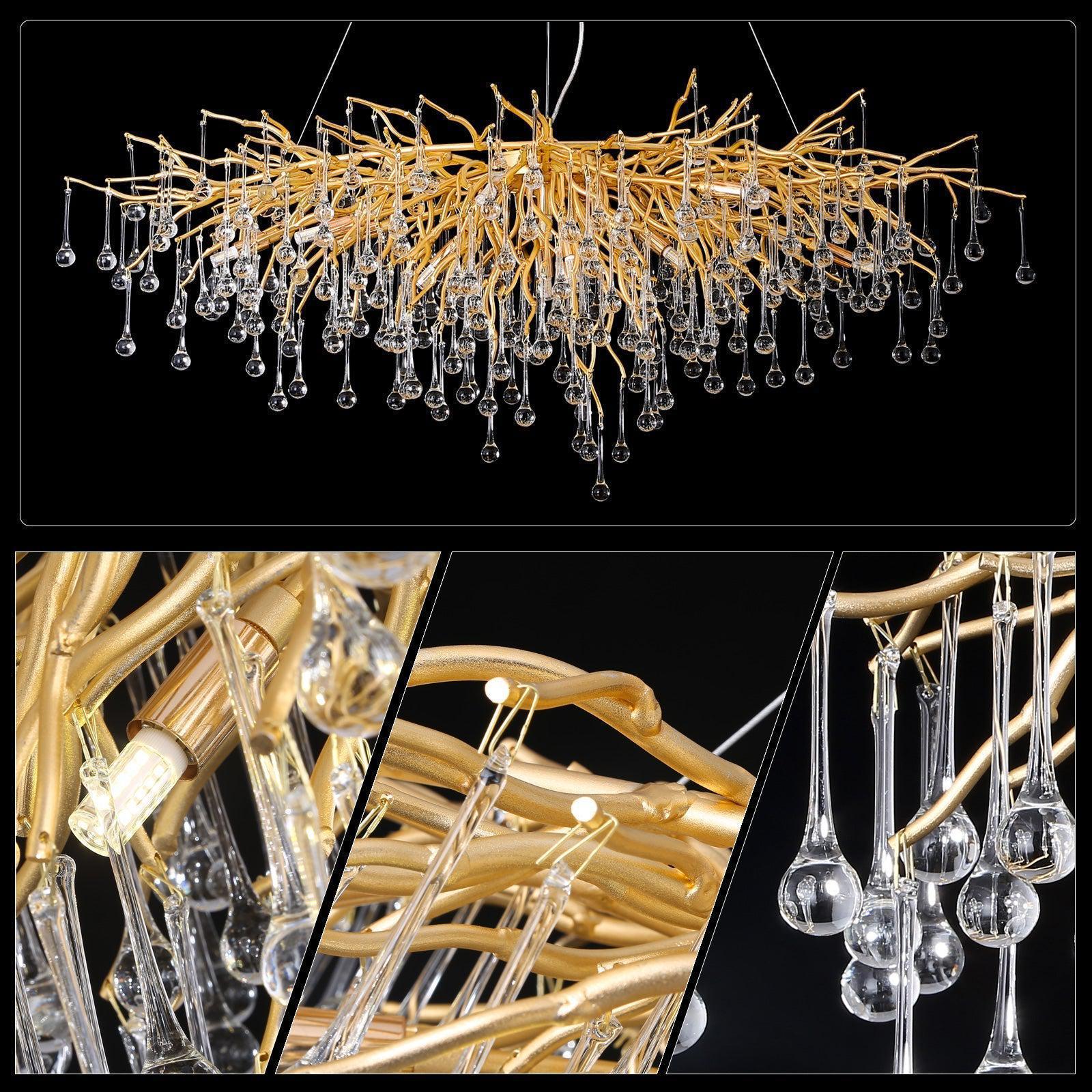 Luster Gaze Verdant Canopy Rectangular Branch Chandelier - Background Shot