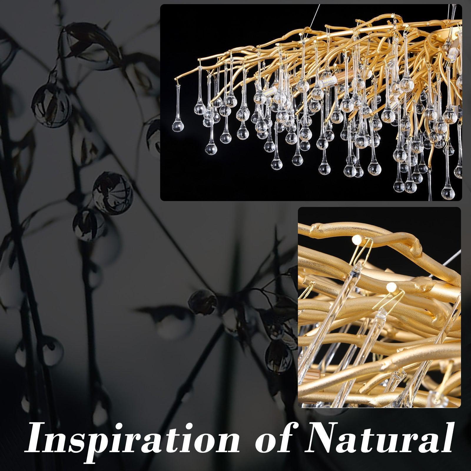 Luster Gaze Veridian Bloom Branch Chandelier - Background Shot