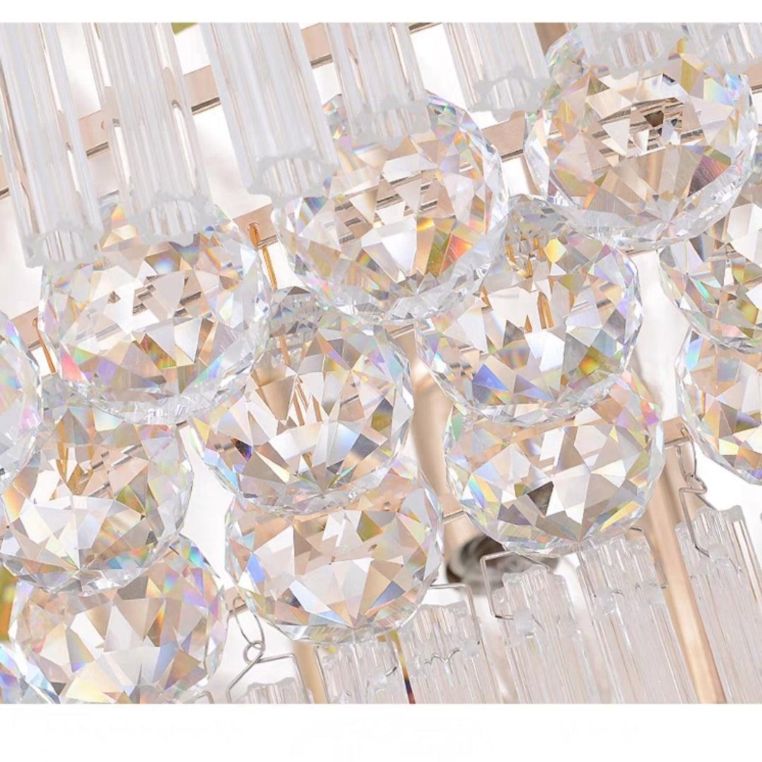Luster Gaze Grand Lumina Three-Tier Round Flush Mount Chandelier - Background Shot