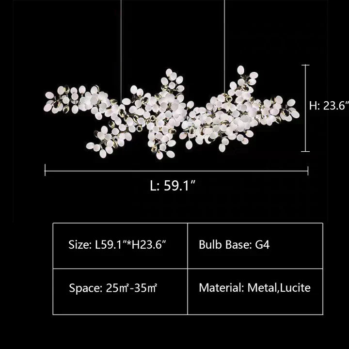 Light Luxury Nordic Creative Art Designer Pure White Grape Chandelier for Living/Dining Room Chandeliers Luster Gaze