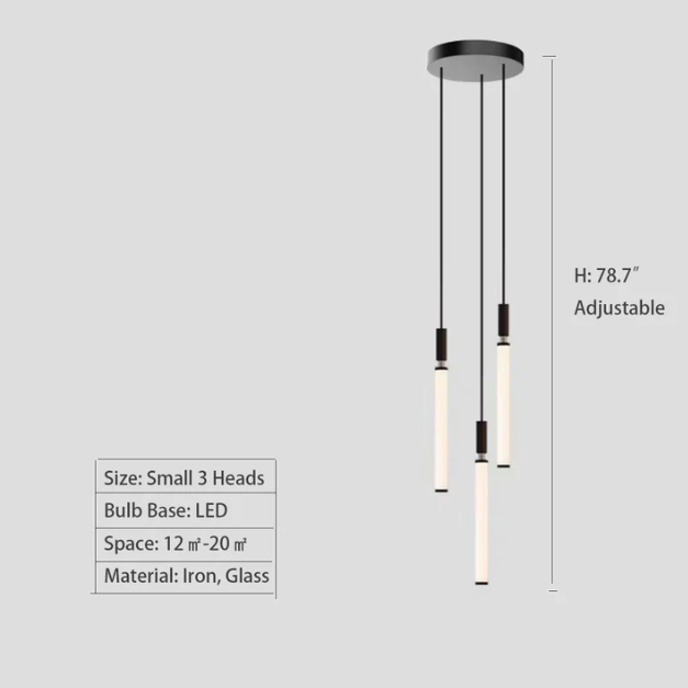 Luster Gaze Sleek Modern Linear Pendant Chandelier - Background Shot