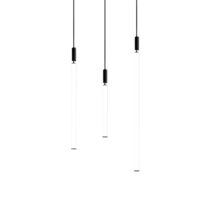 Luster Gaze Sleek Modern Linear Pendant Chandelier - Background Shot