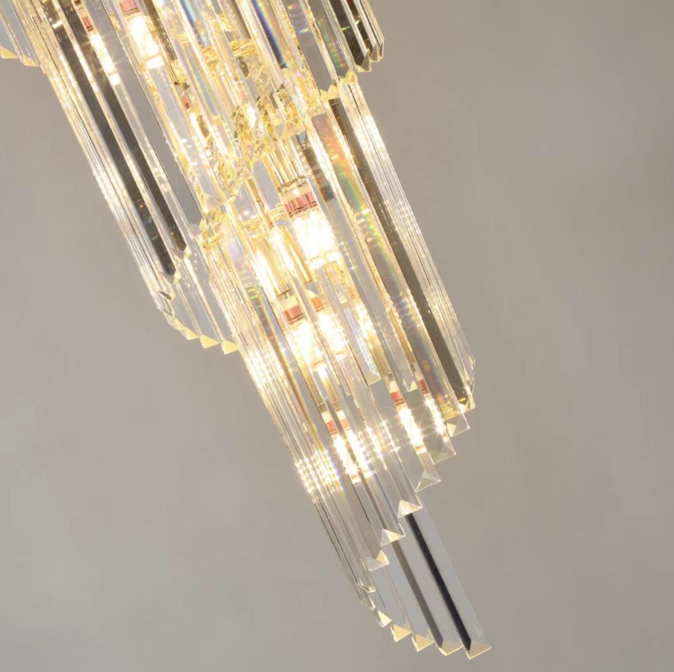 Luster Gaze Grand Lumina Spiral K9 Crystal Chandelier - Background Shot
