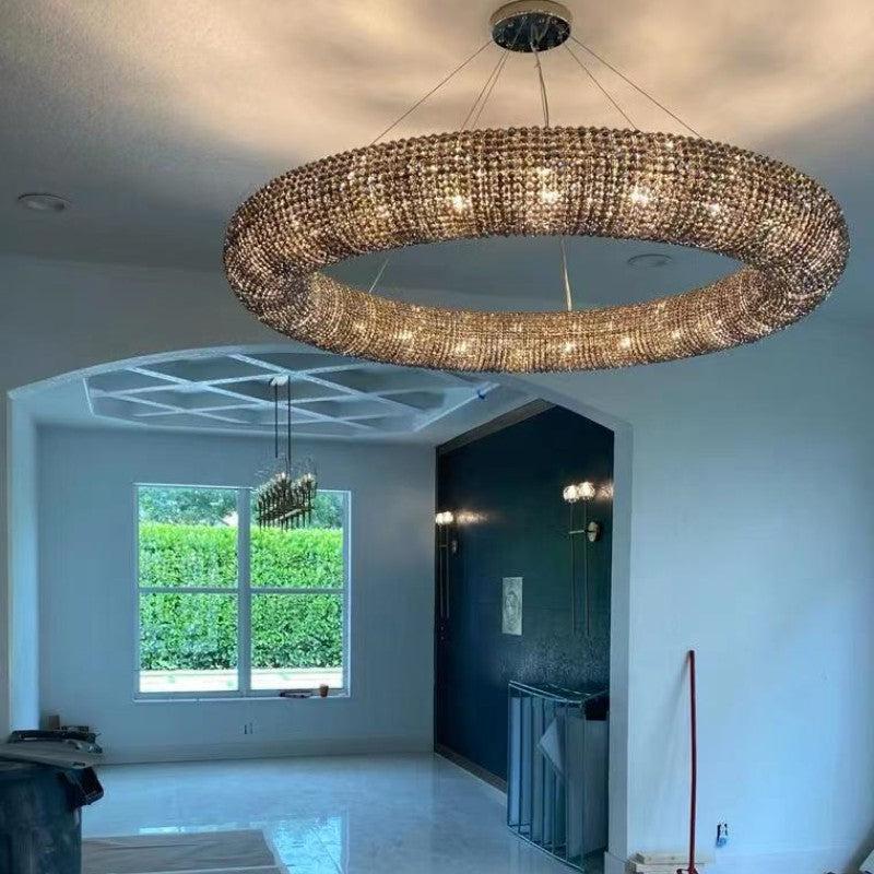 Haze Crystal Round LED Chandelier