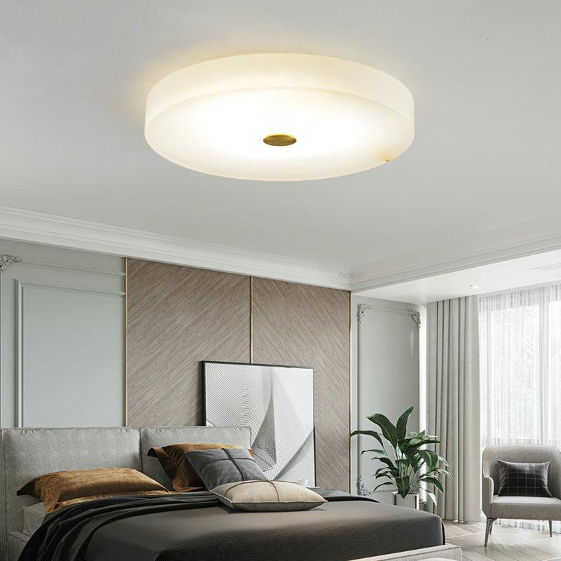 Kevin Apollo Modern Round Alabaster Flush Mounted chandelier Flush Mount Luster Gaze