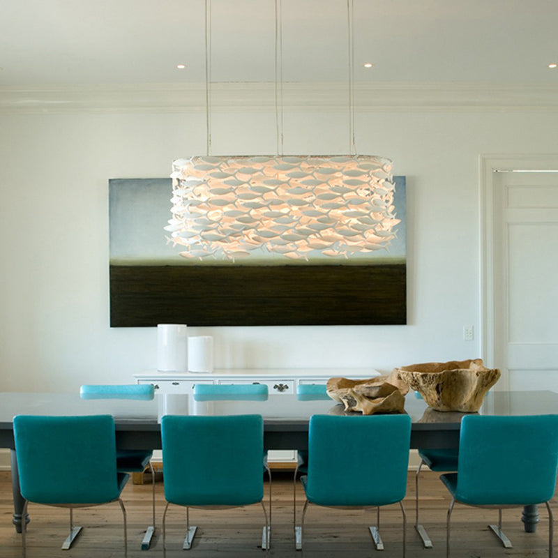 Porcelain Fish Shape Dining Table Chandelier
