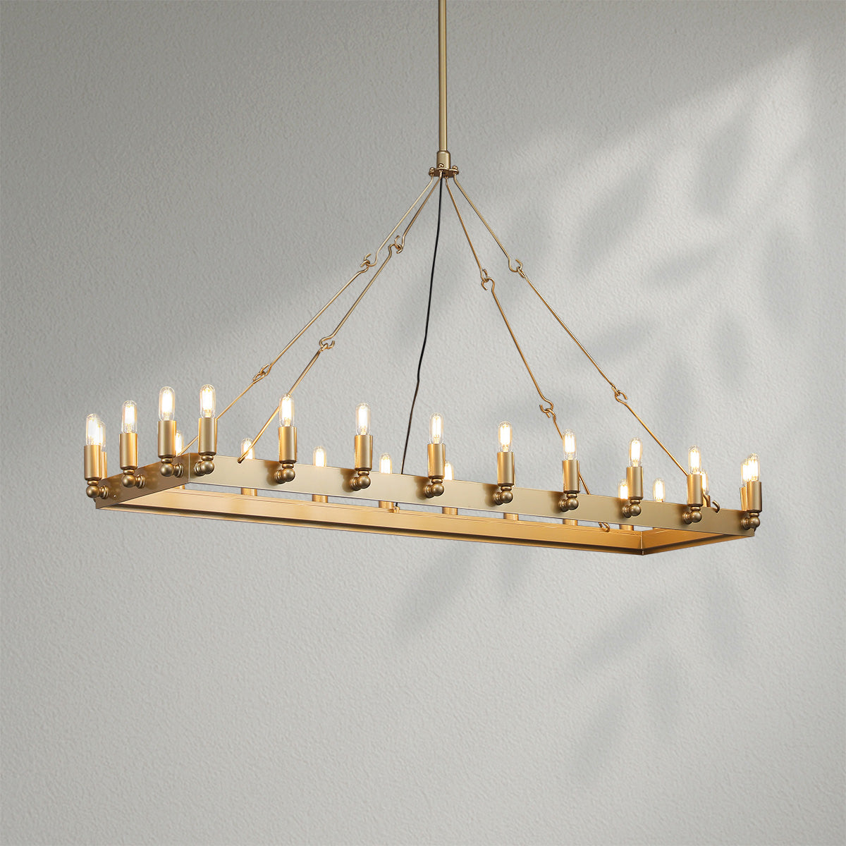 Camins Vintage Filament Rectangular Chandelier
