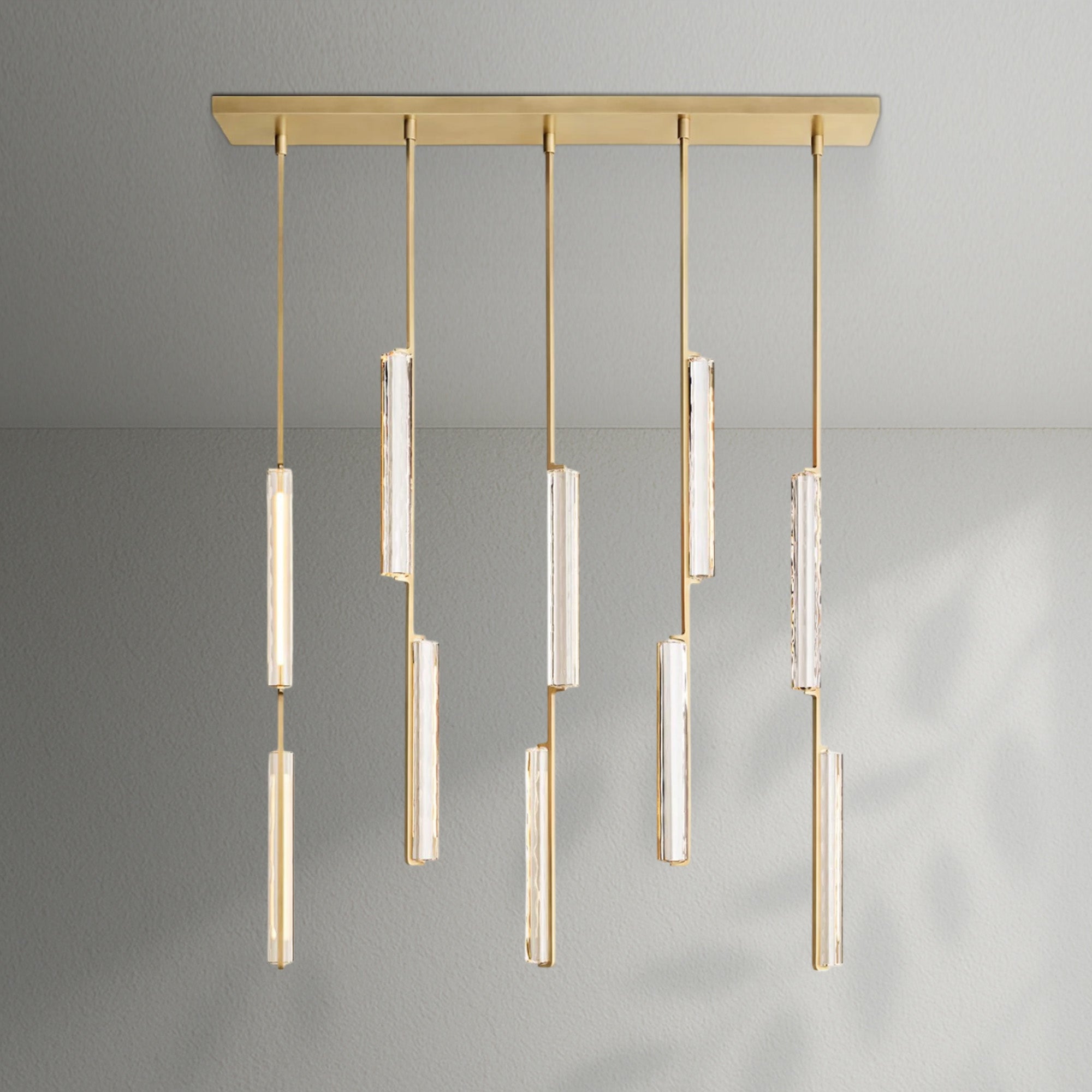 Aedubon Crystal Linear Chandelier 54"