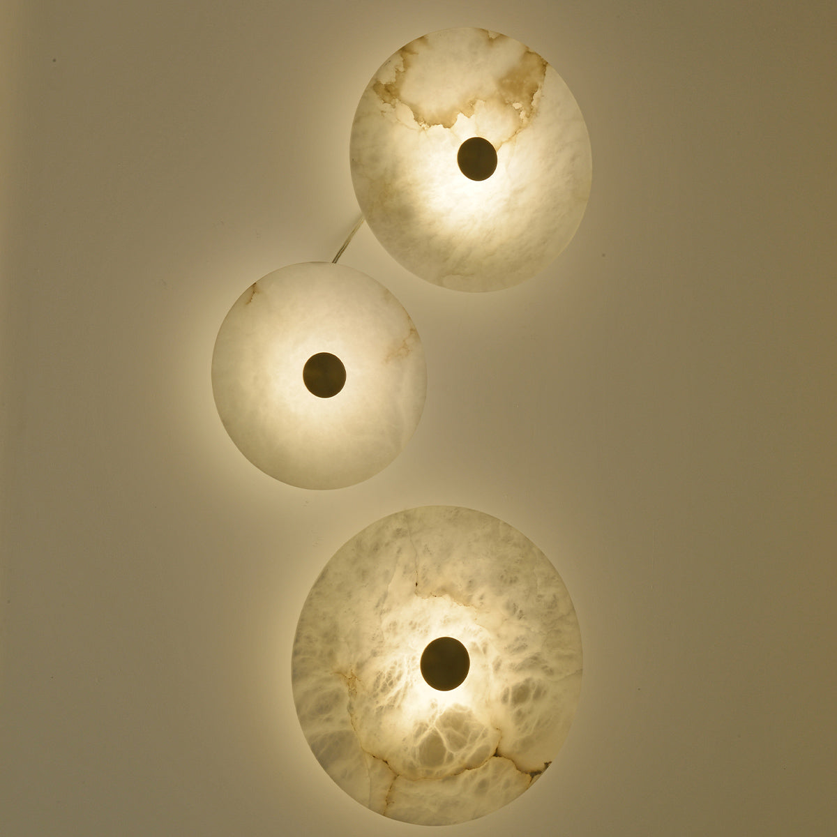 Round Alabaster Wall Sconce