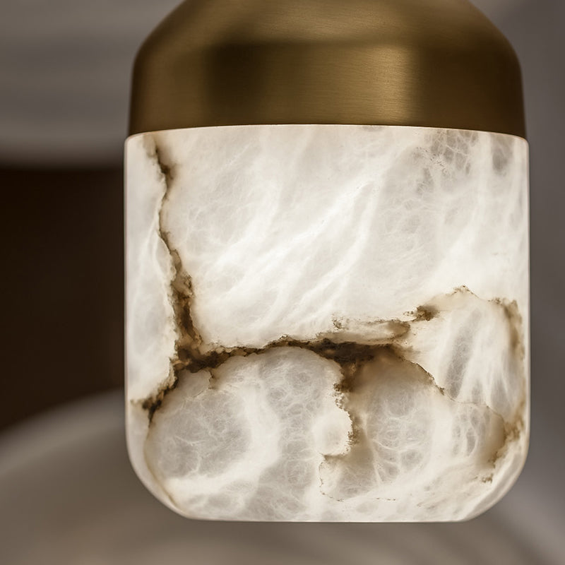 Serenity's Cascade - Modern Minimalist Alabaster Staircases Pendant Light Chandelier Luster Gaze