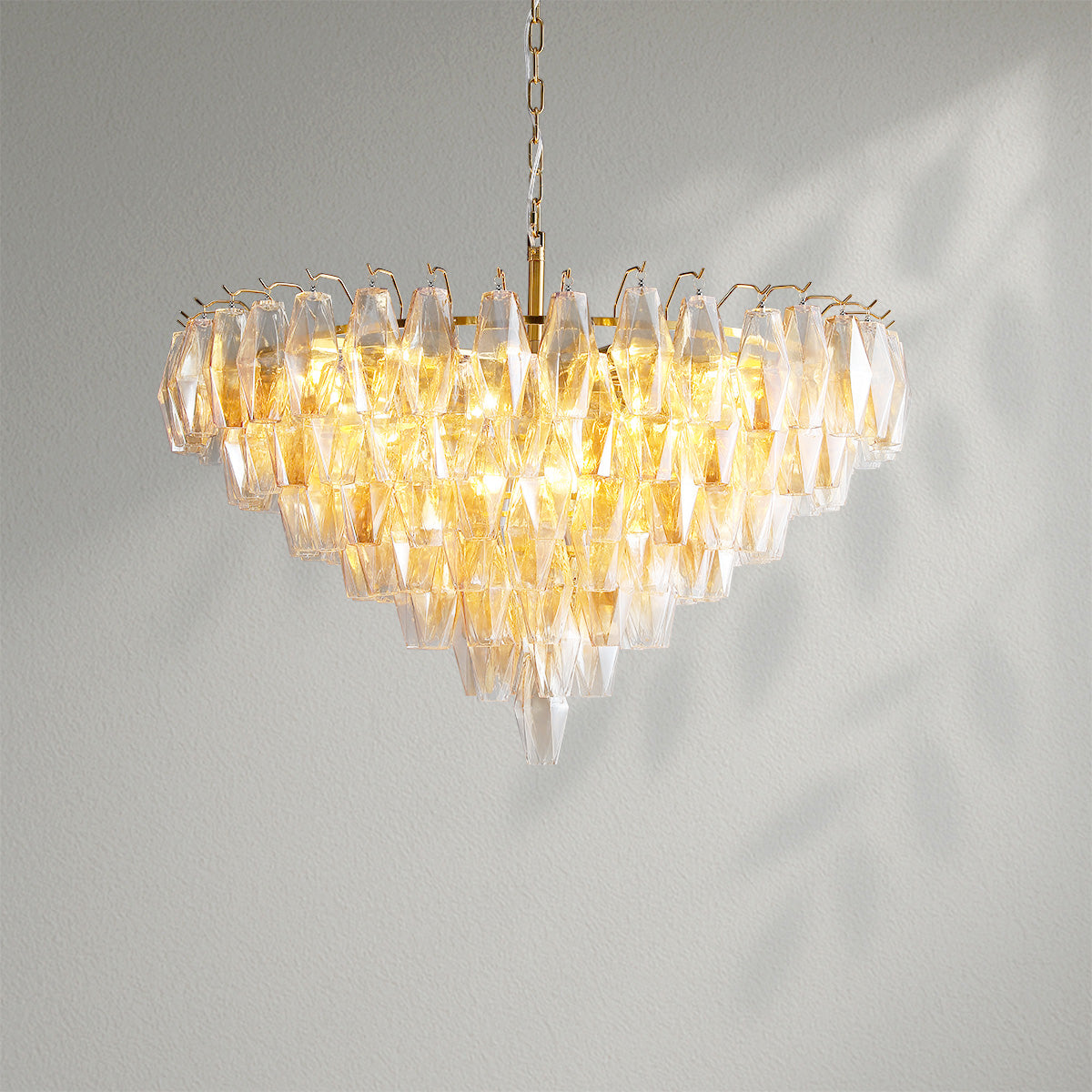 Chiaran Glass Tiered Round Chandelier