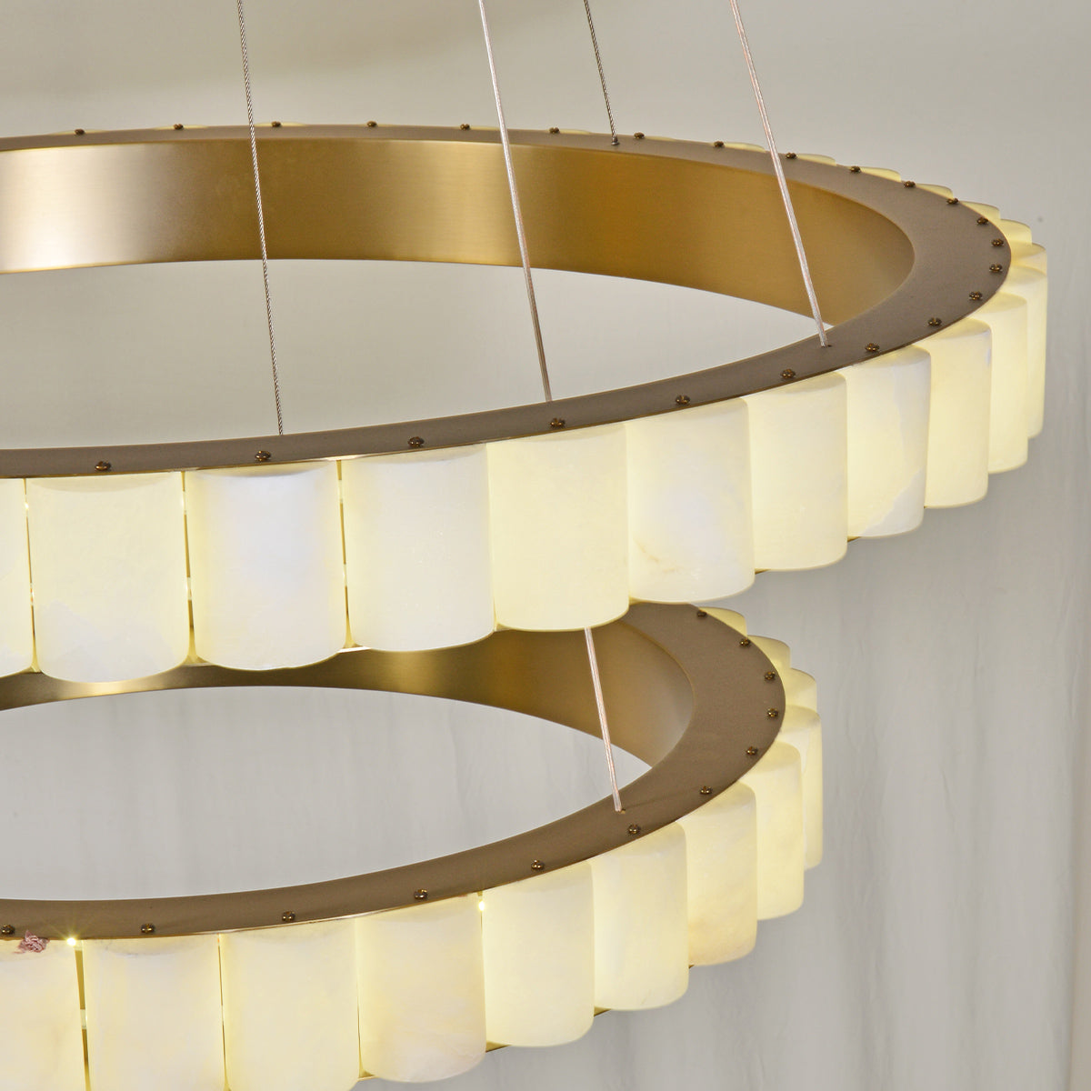 Double-layer modern snowflake gypsum Chandelier