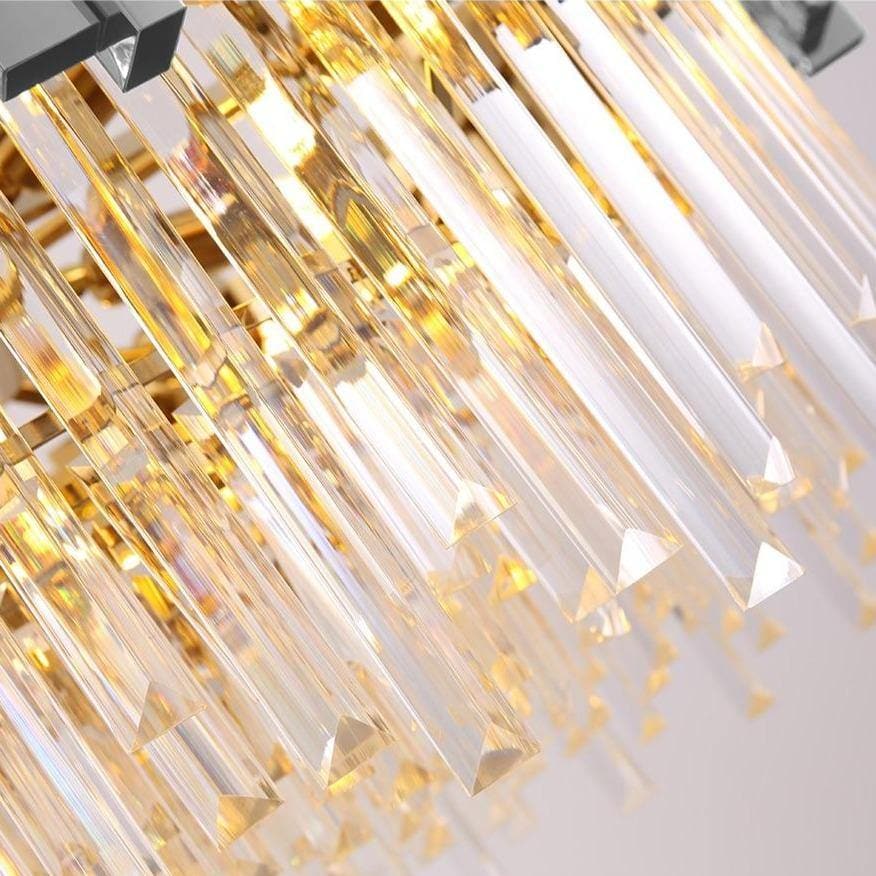 Luster Gaze Radiant Aura Round Crystal Chandelier - Background Shot