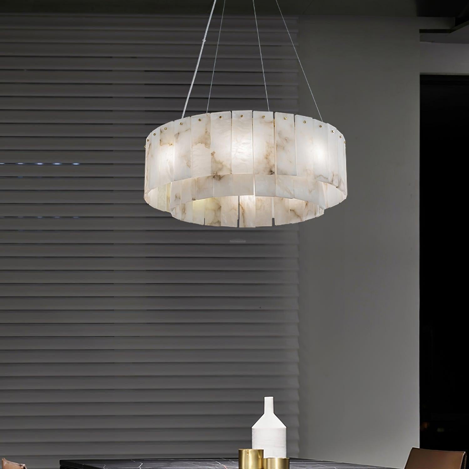 Rock Alabaster Chandelier  23.6"  31.4"