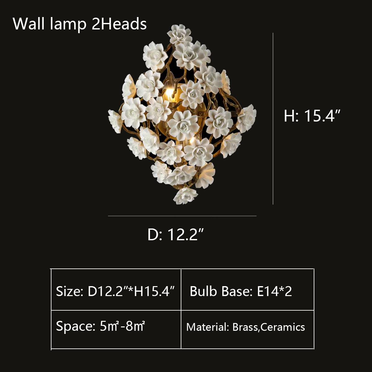 Luster Gaze Verdant Bloom Brass & Ceramic Chandelier - Background Shot