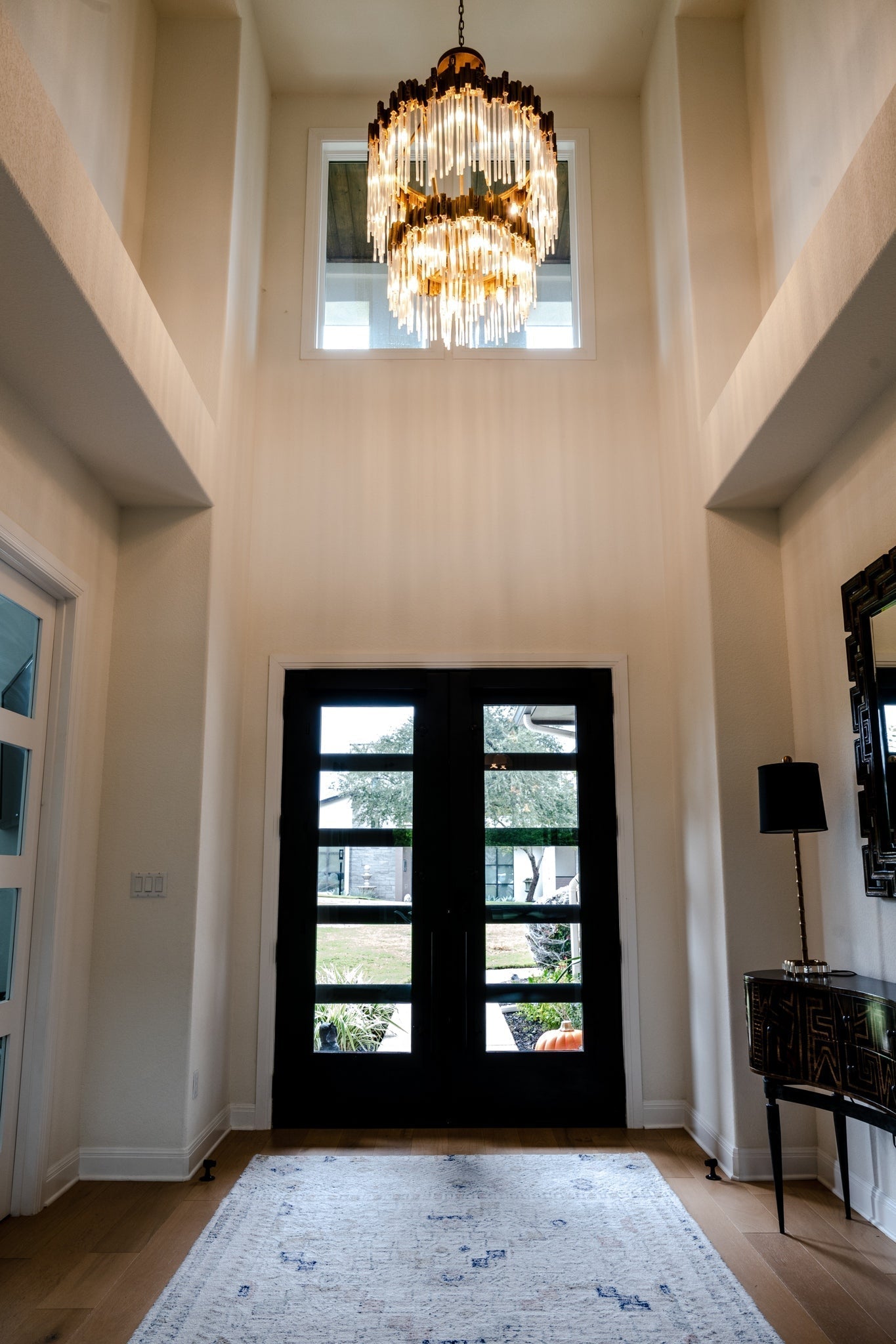 Large Elegant Multi-layers Glam Glass Chandelier for High-ceiling Staircase/Entryway/Living/meeting Room