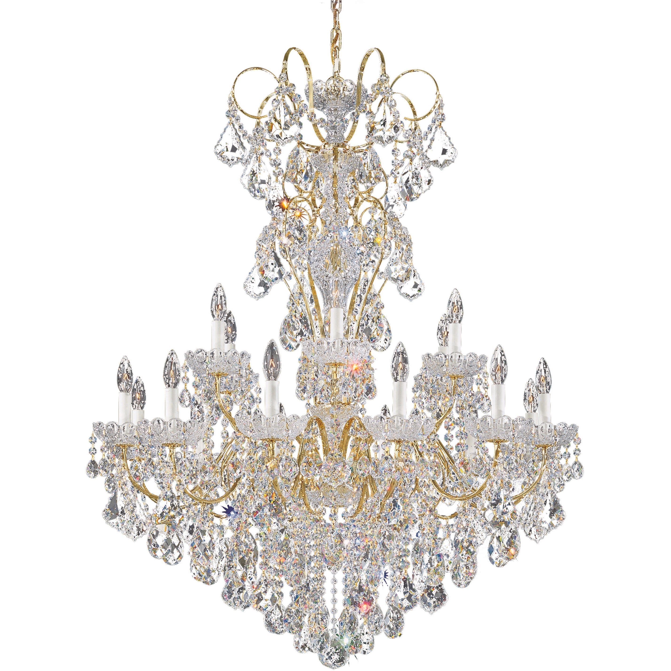 Luster Gaze Grand Fleur-de-Lys Chandelier 36" - Background Shot