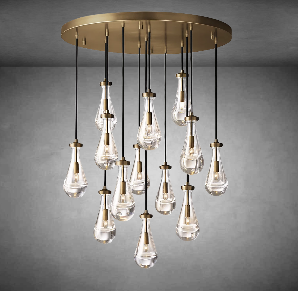 Raindrop Round Modern Chandelier Light