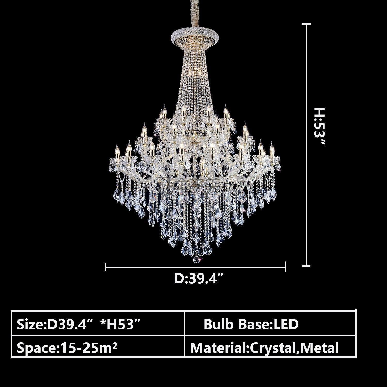 Luster Gaze Grand Empire K9 Crystal Chandelier - Background Shot