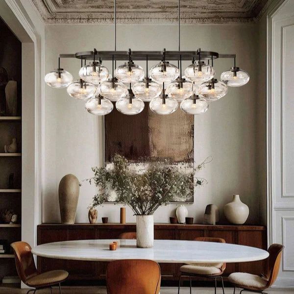 Cabrete Clear Glass Linear Chandelier