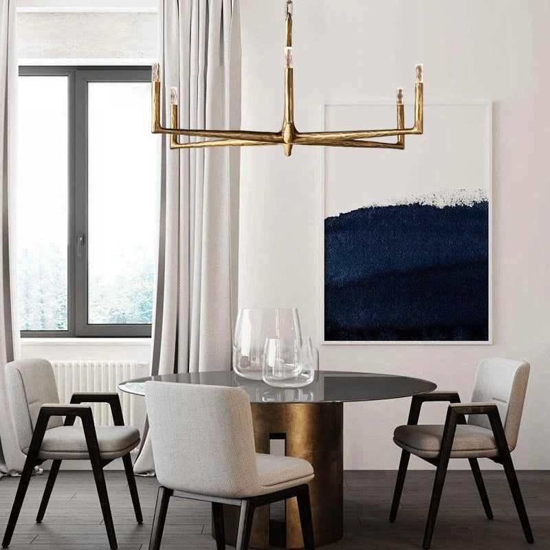Thaddeos Forged Round Chandelier