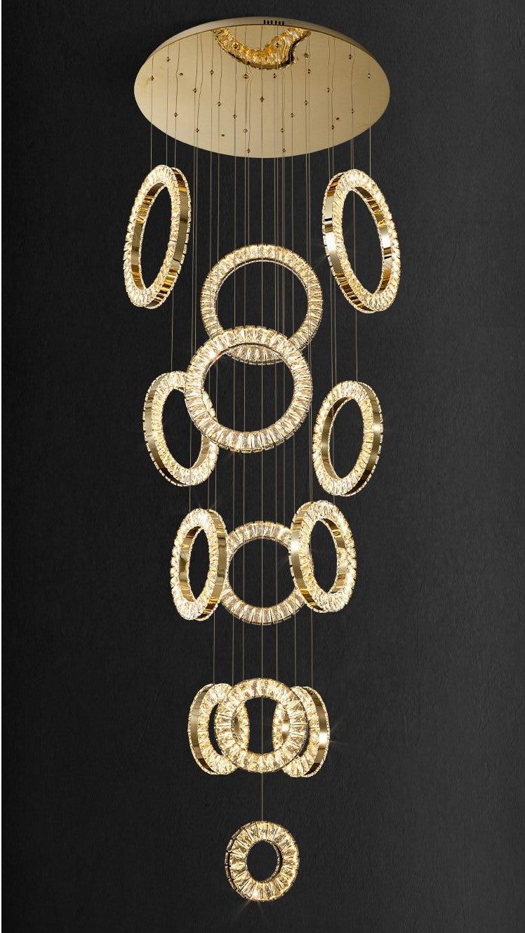 Luster Gaze Aura Grandeur Multi-Ring Round Chandelier - Background Shot