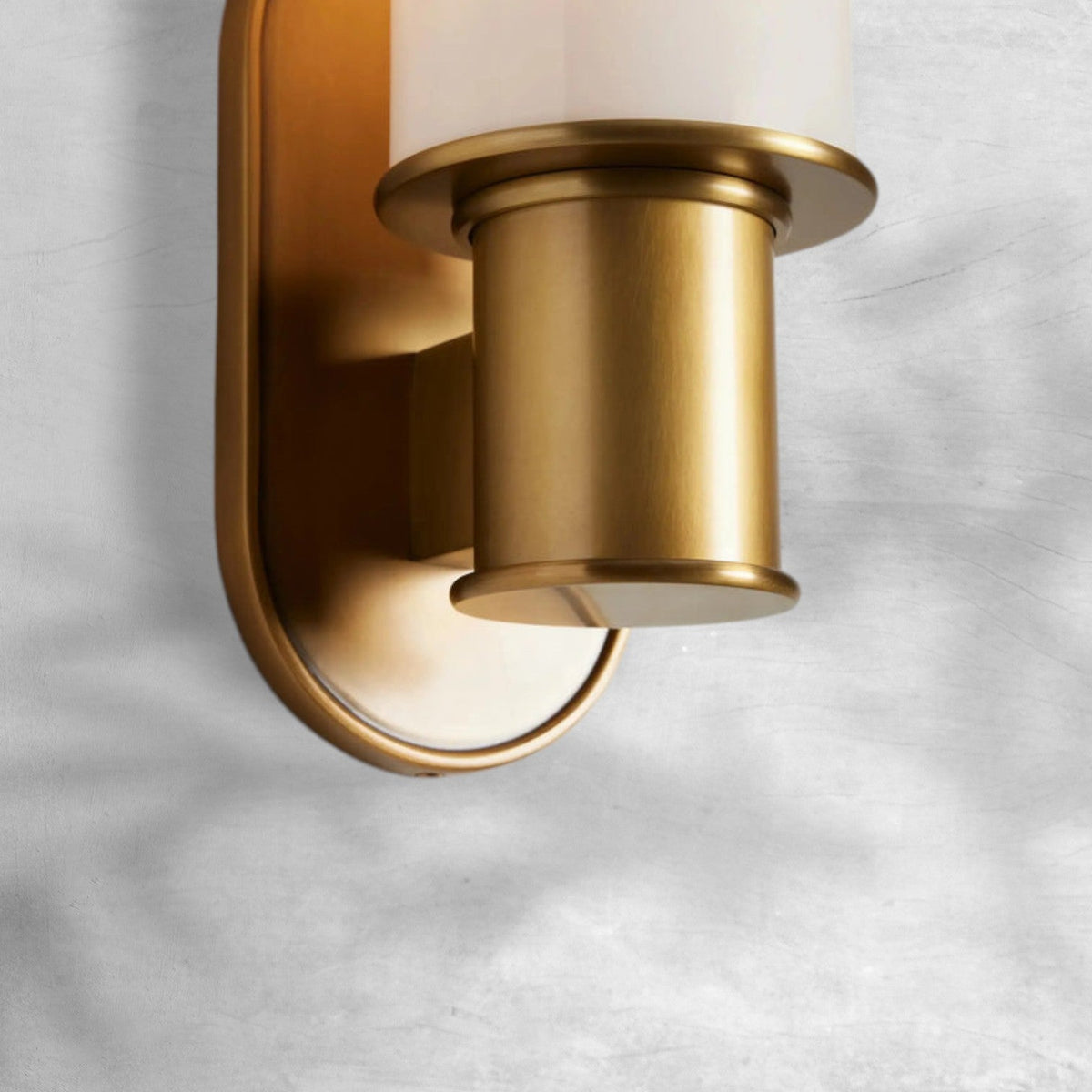 Luster Gaze Aura Milk Glass Wall Sconce - Background Shot