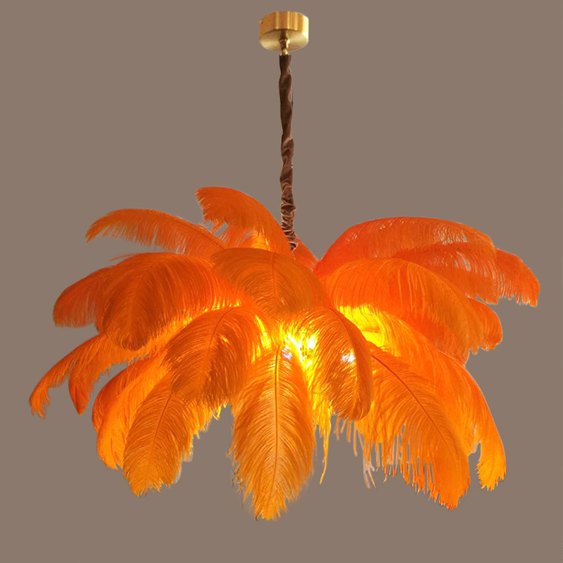 Luster Gaze Opulent Plume Brass Branch Chandelier - Background Shot