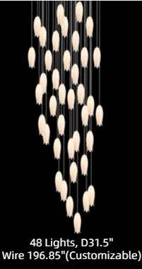 Elegant Flower Chandelier For Foyer/ Staircase