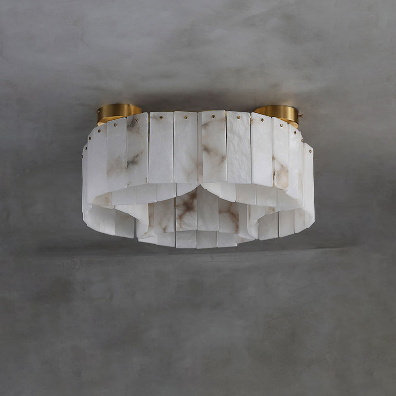 Contemporary Alabaster Flush Mount Ceiling Lamp Chandeliers Luster Gaze