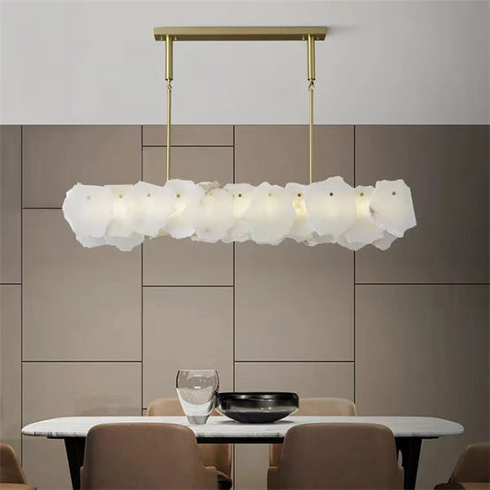August Mordern marble Linear chandelier