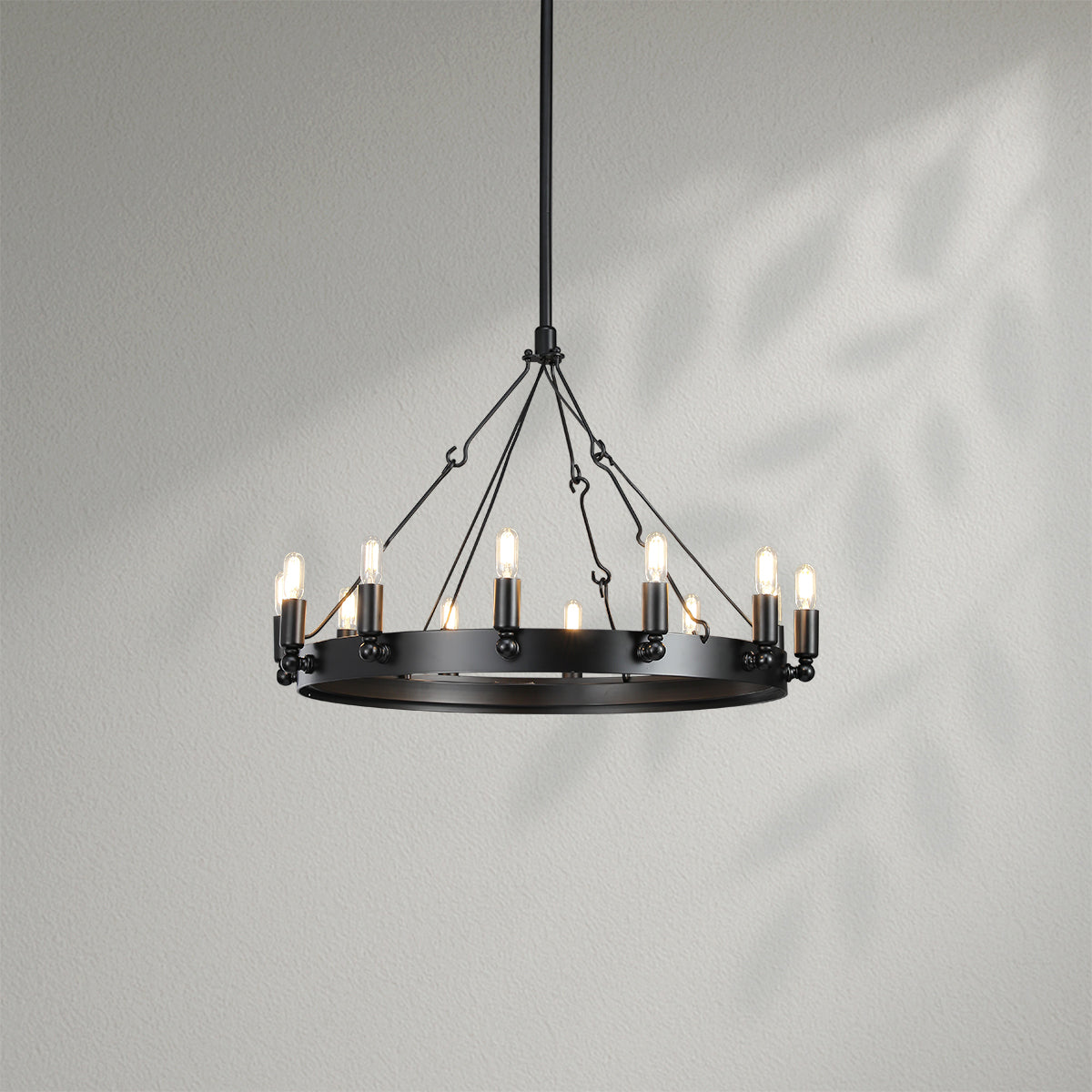 Camins Vintage Filament Round Chandelier