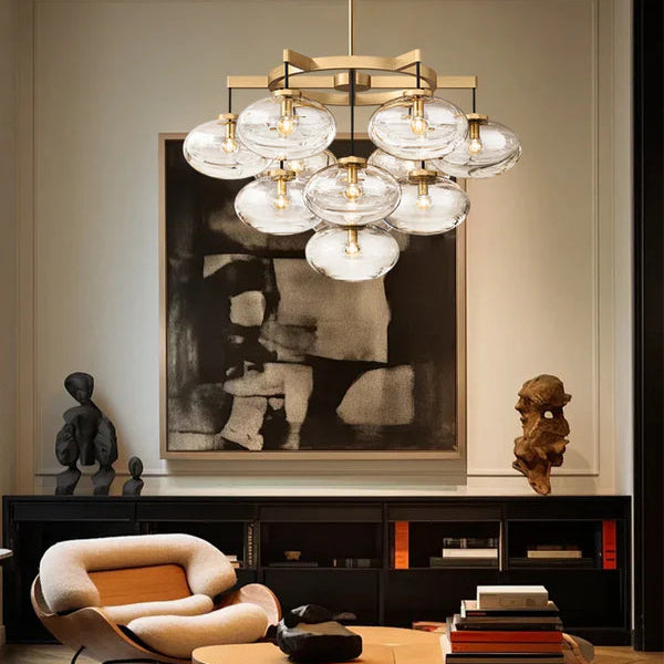 Cabrete Clear Glass Round Chandelier