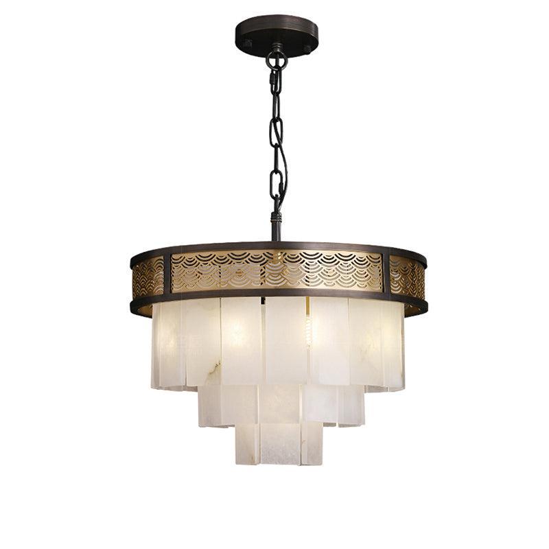 Marble Alabaster Lorry Multi-layer Classic Chandelier - Luster Gaze