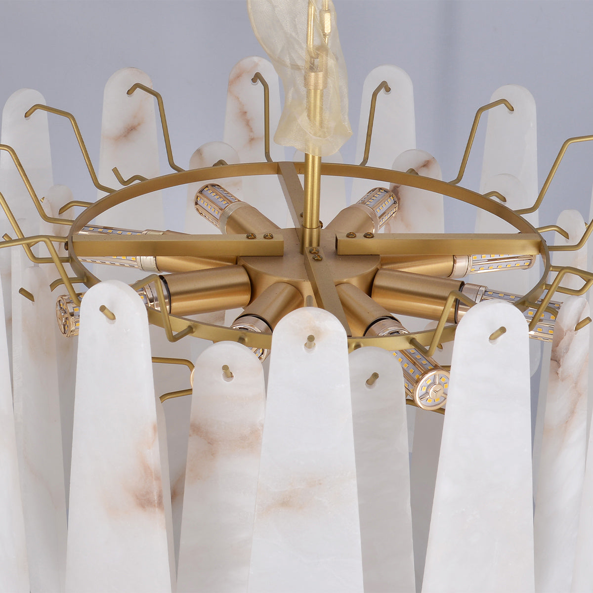 Multi-layered Snowflake Gypsum Chandelier
