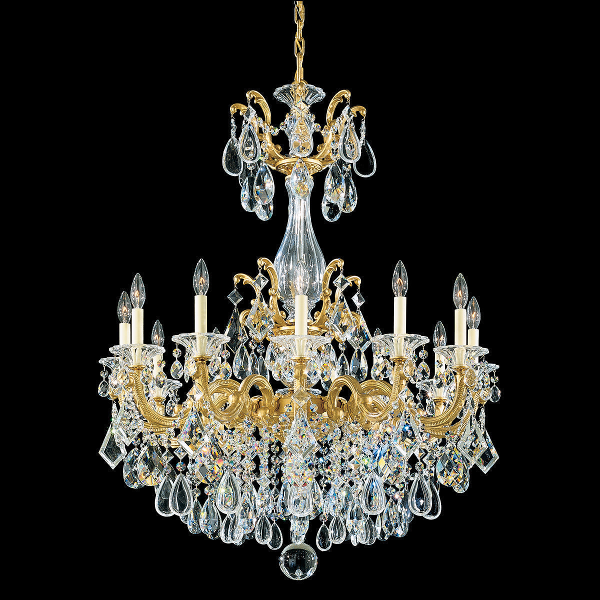 Luster Gaze Regal Bloom Rococo Chandelier - grand American estate foyer
