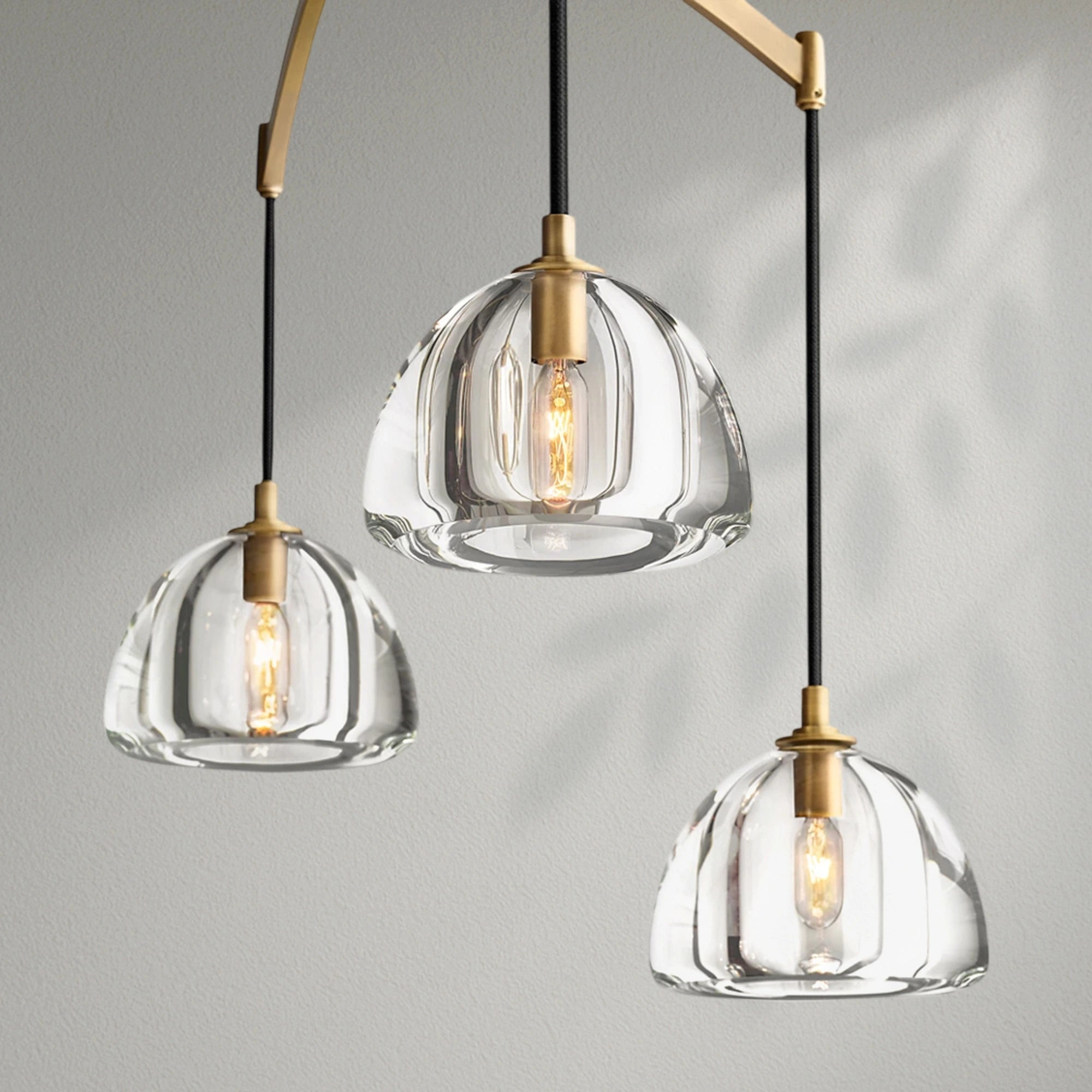 Hemispher  Modern Glass Linear Chandelier