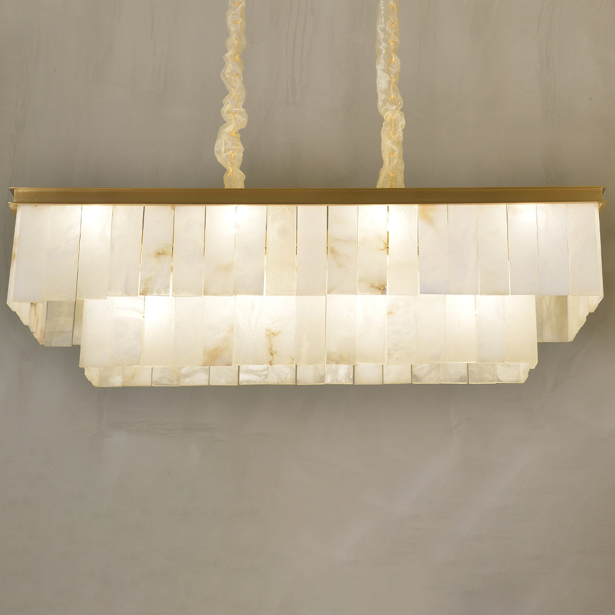 Rectangular Alabaster Chandelier