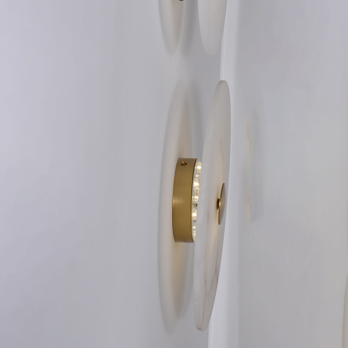 Round Alabaster Wall Sconce