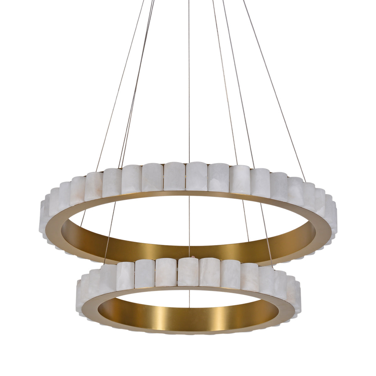 Double-layer modern snowflake gypsum Chandelier