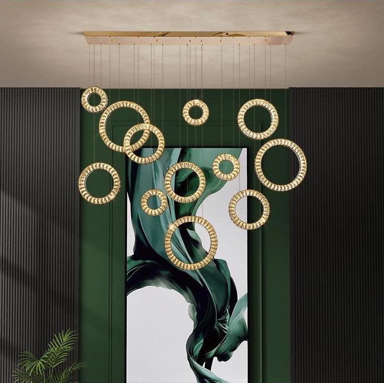 Luster Gaze Aura Grandeur Multi-Ring Round Chandelier - Background Shot