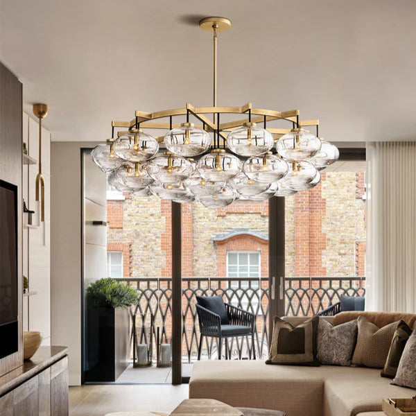 Cabrete Clear Glass Round Chandelier