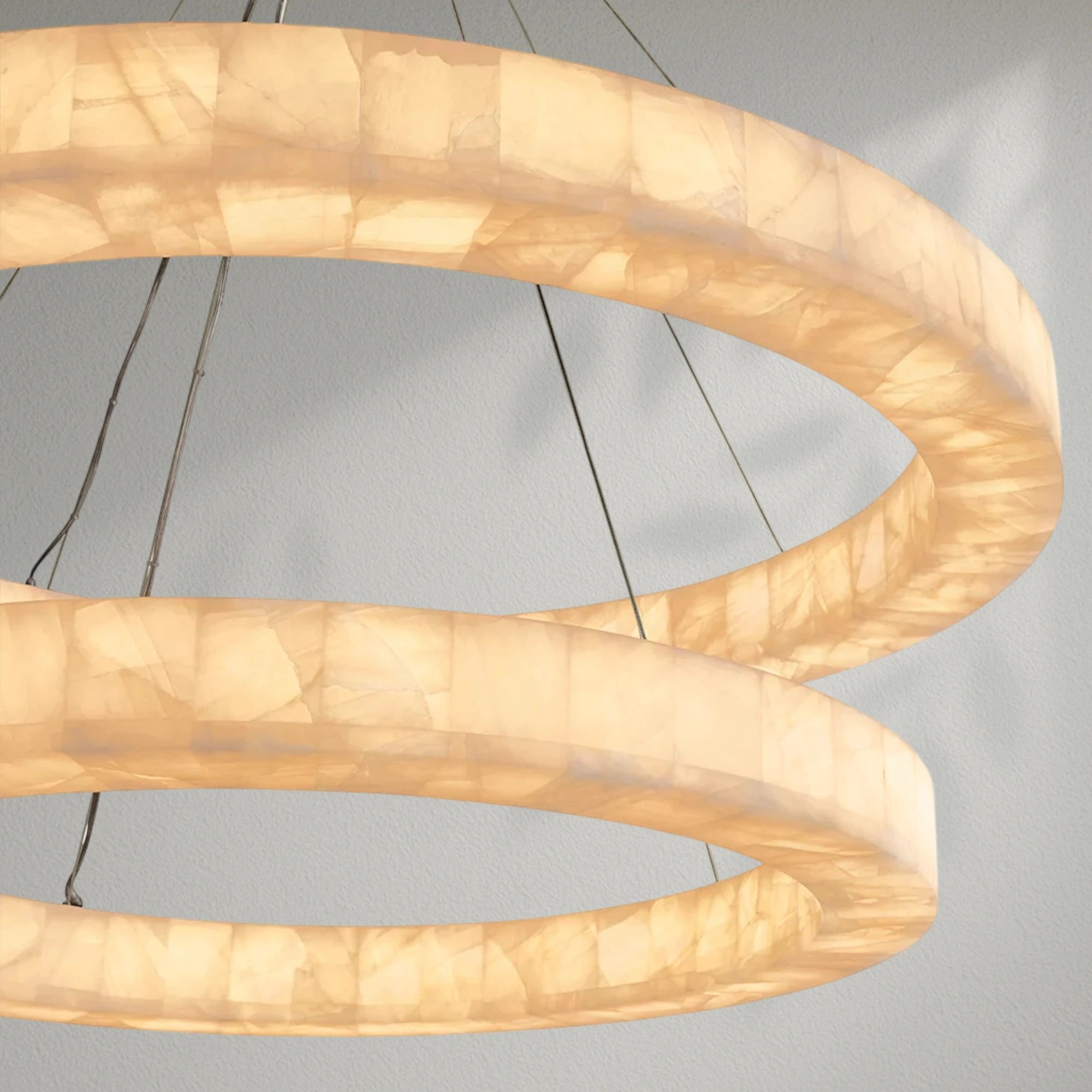 Rivaga  2-Tier Round Calcite Chandelier
