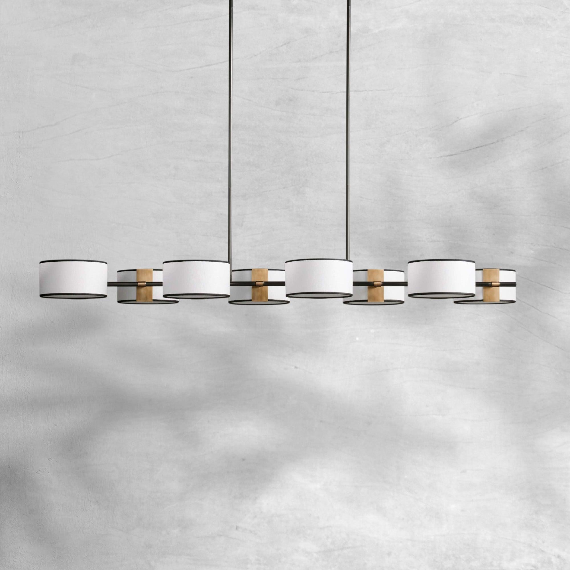 Daphne Fabric Linear Chandelier 62''72''