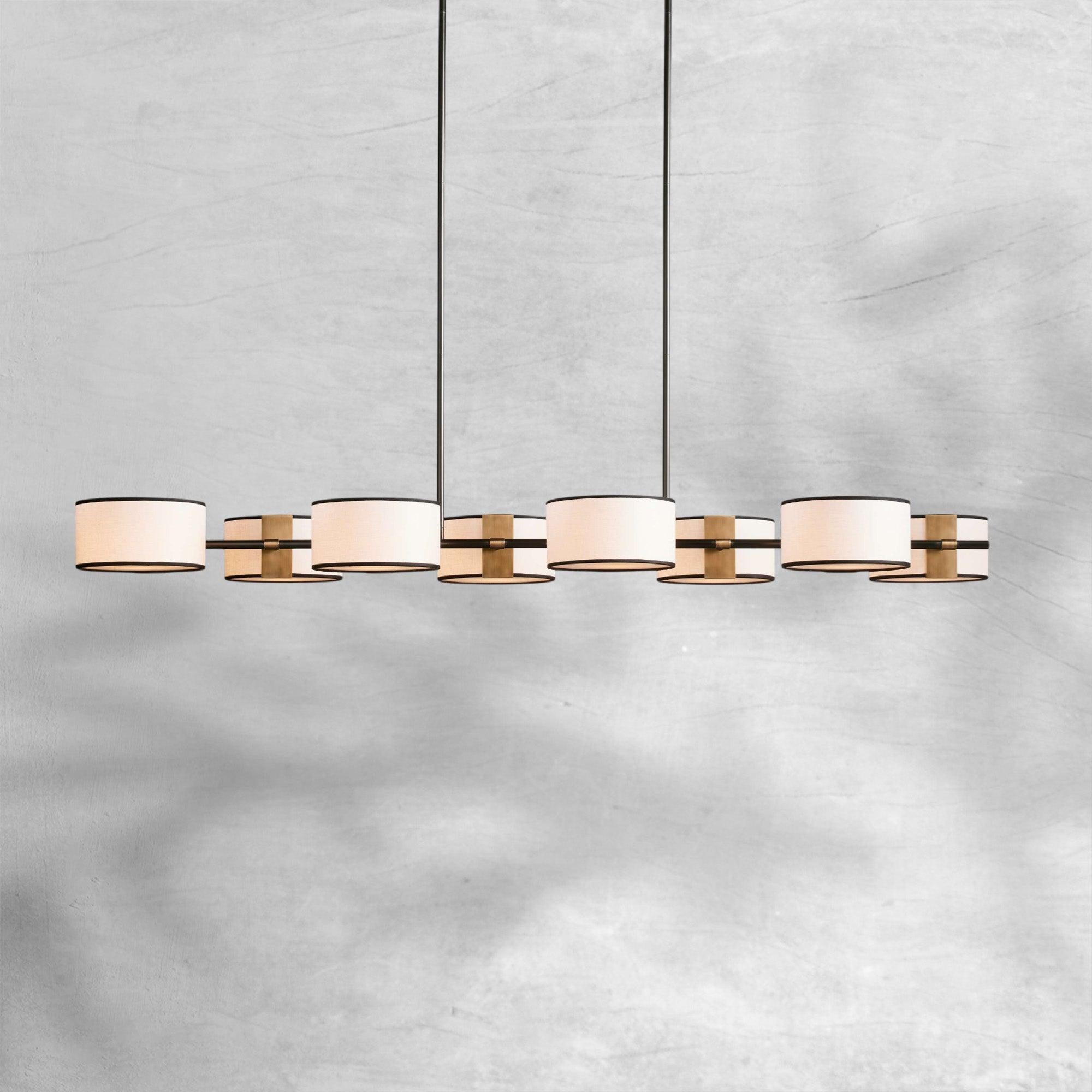 Daphne Fabric Linear Chandelier 62''72''