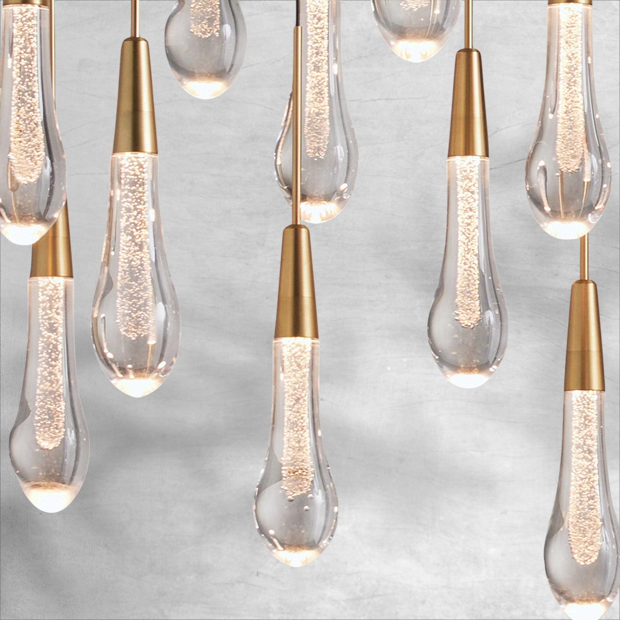 Raindrop Soltaire Linear Chandelier