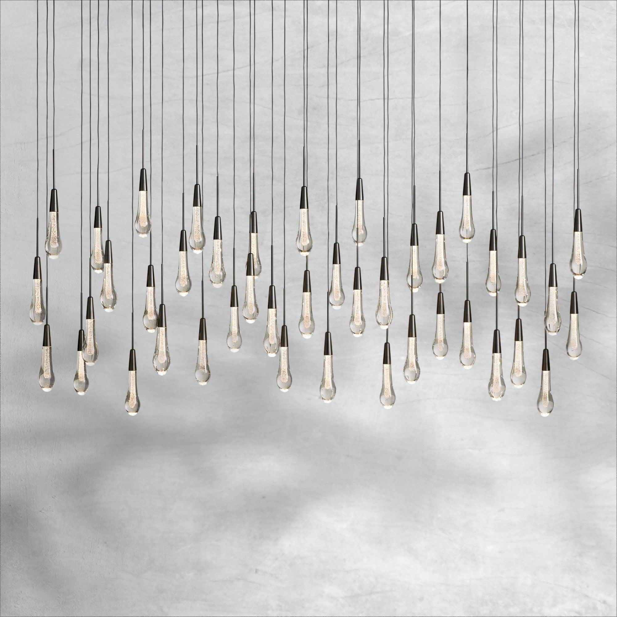 Raindrop Soltaire Linear Chandelier