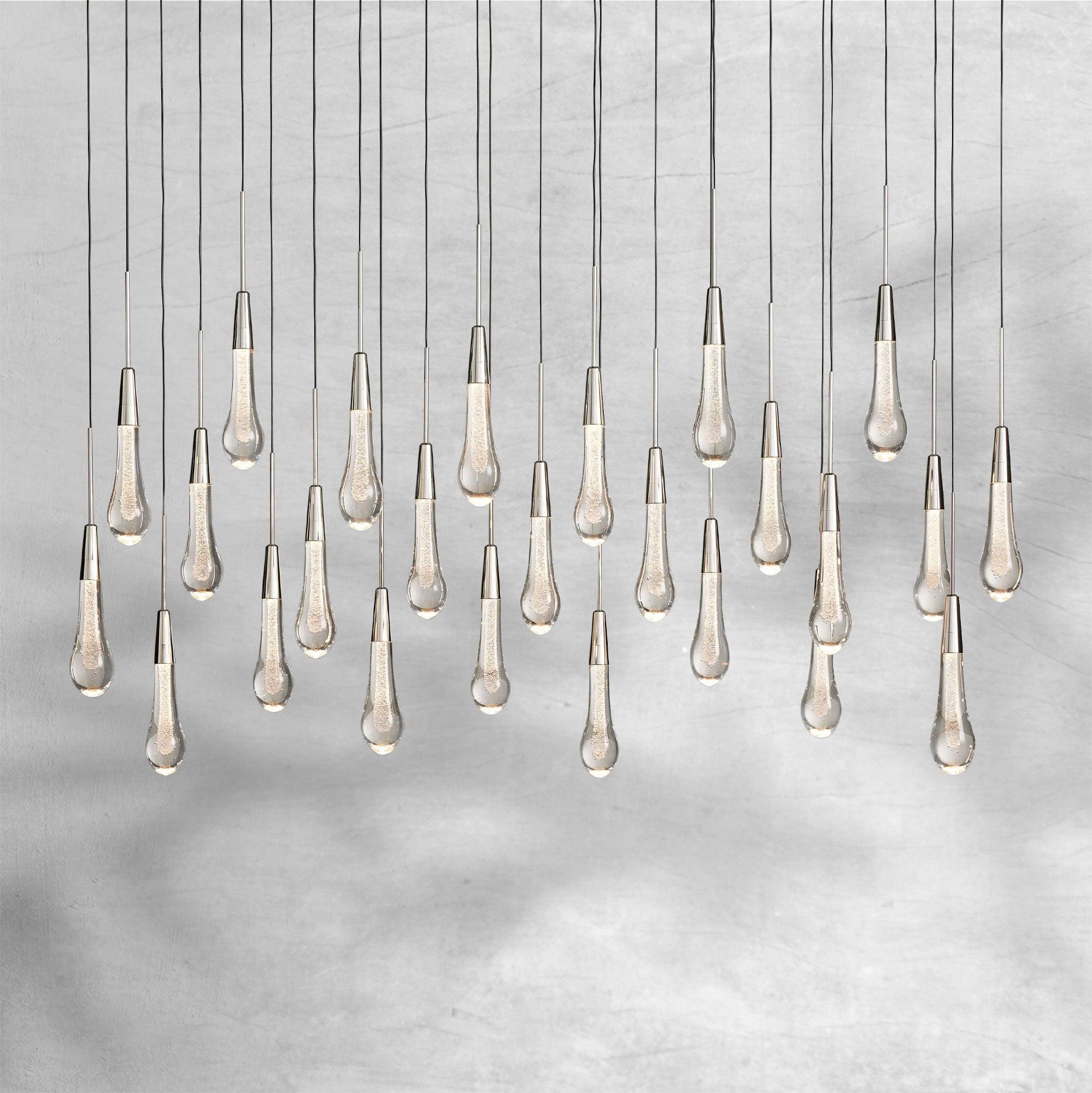 Raindrop Soltaire Linear Chandelier
